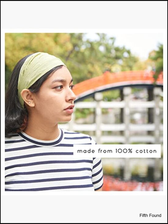 Cotton Bandana Headband - Yoga Elastic Head Cover Boho Hair Scarf